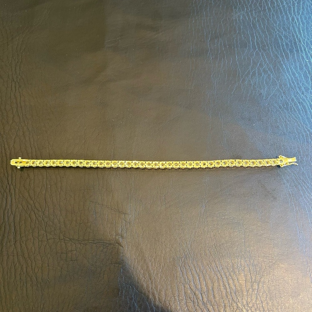 Brand New 5mm 8 Inch Gold Tennis Bracelet | VVS1 Moissanite - Picture 8 of 8